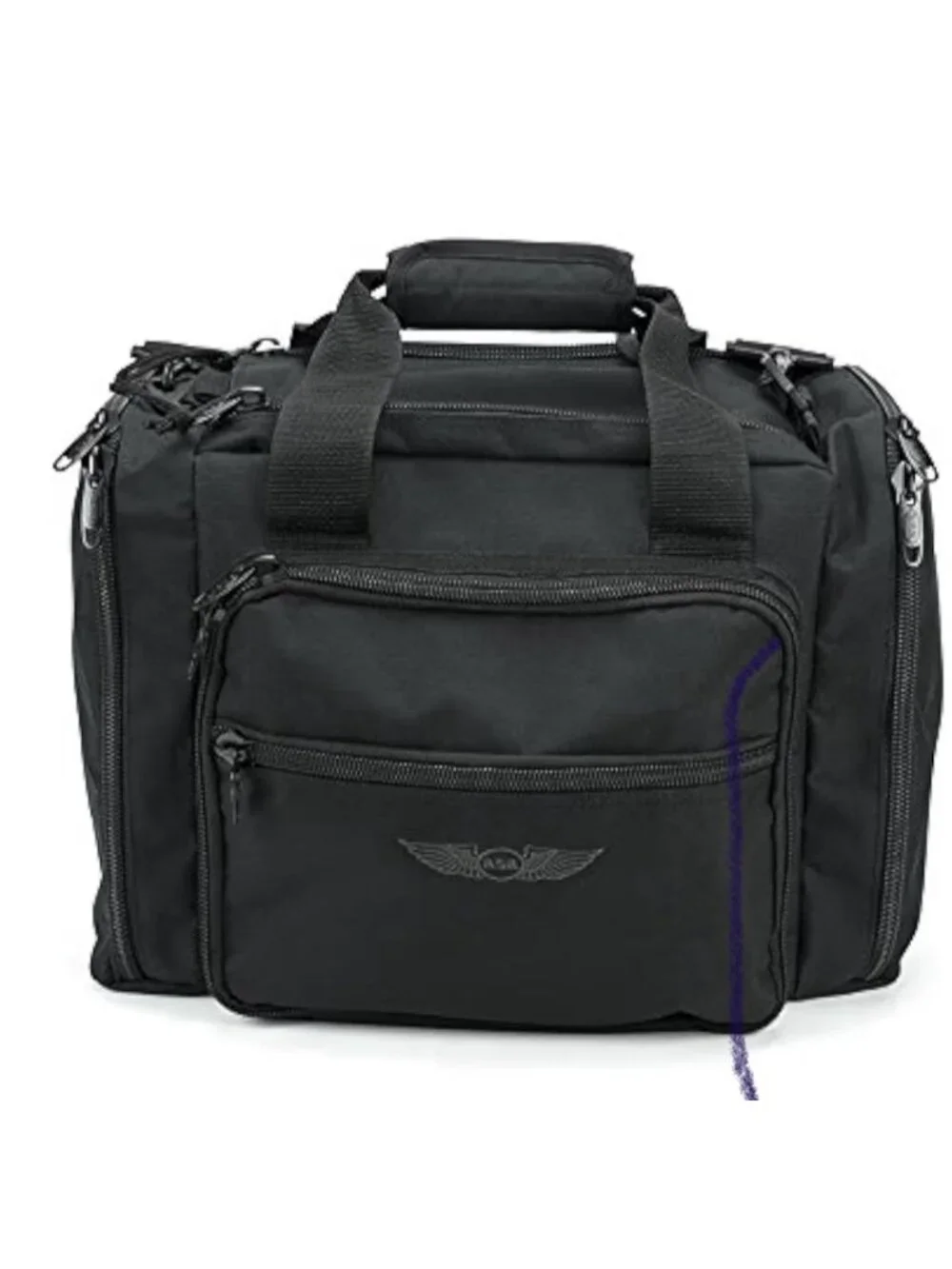 ASA AirClassics Flight Bag - ASA-BAG-FLT Black Pilot Duffle Bag Pockets Organize